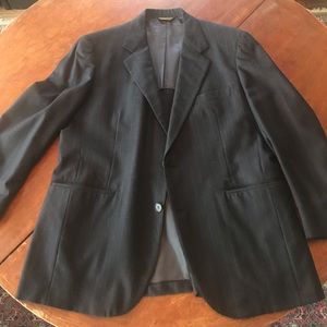 Vintage black wool pinstripe suit